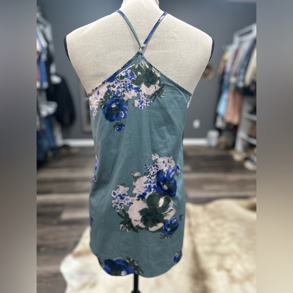 Intimately Free People Cascade Mini Slip Dress Blue Floral Romantic XS NWOT - Picture 4 of 7